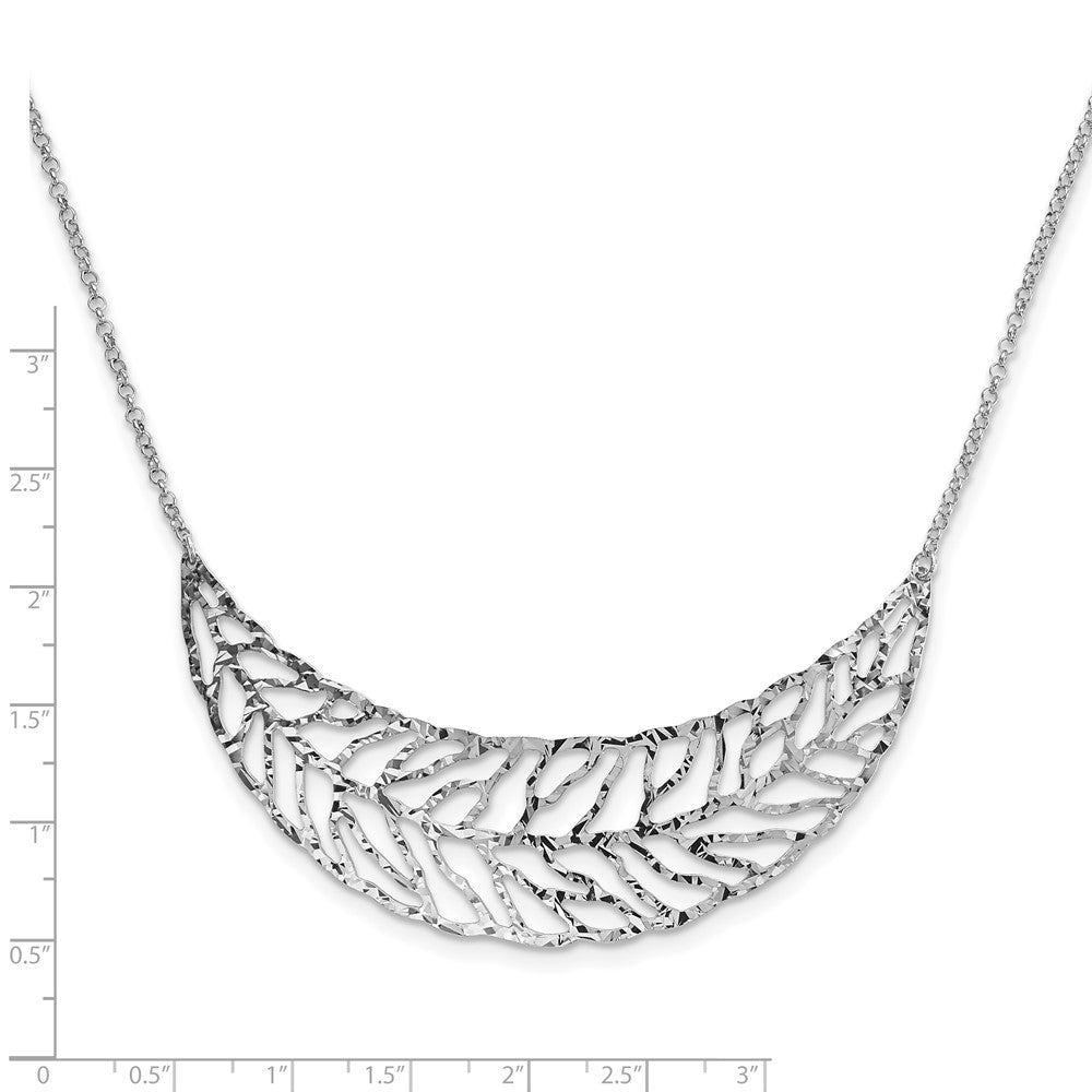Sterling Silver Ss Rhodium-Plated Fancy Necklace