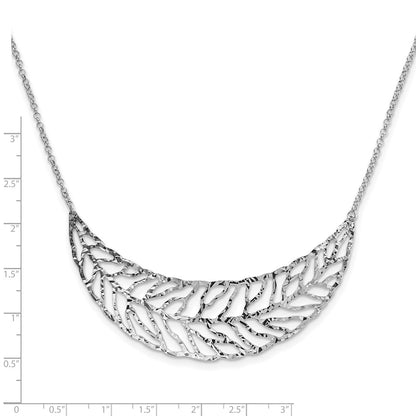 Sterling Silver Ss Rhodium-Plated Fancy Necklace