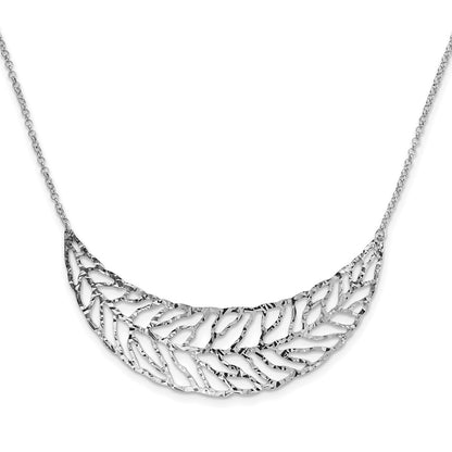 Sterling Silver Ss Rhodium-Plated Fancy Necklace