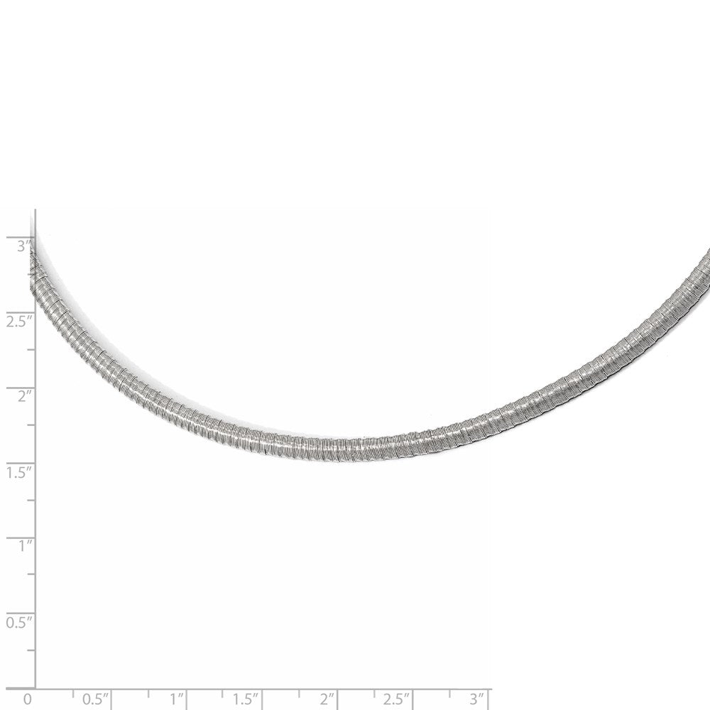 Sterling Silver Rhodium-Plated With 2In Ext. Necklace