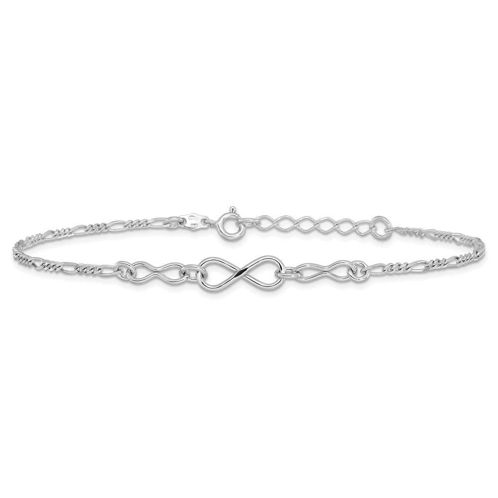 Sterling Silver Infinity W/ Ext. Chain Anklet