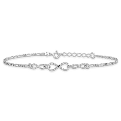 Sterling Silver Infinity W/ Ext. Chain Anklet
