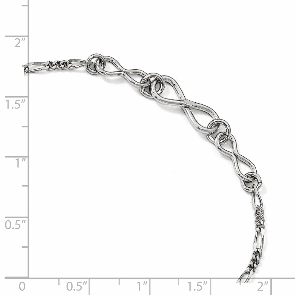 Sterling Silver Infinity W/ Ext. Chain Anklet
