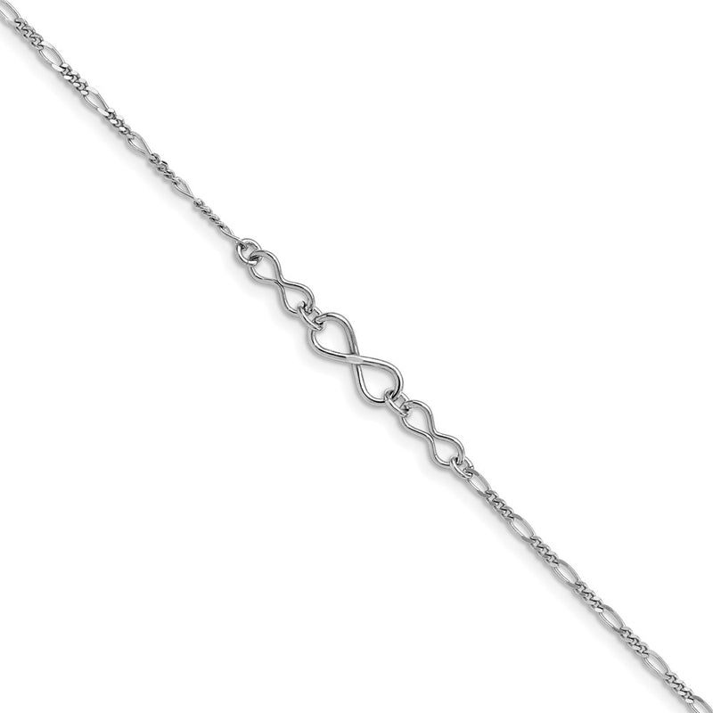 Sterling Silver Infinity W/ Ext. Chain Anklet