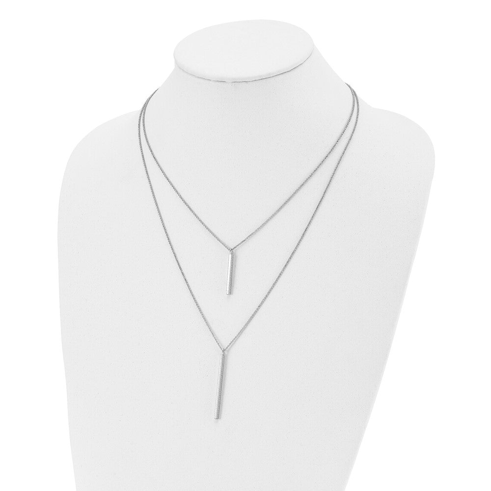 Sterling Silver Two Strand W/2In Ext. Necklace
