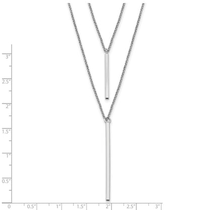 Sterling Silver Two Strand W/2In Ext. Necklace
