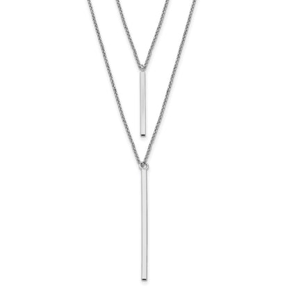 Sterling Silver Two Strand W/2In Ext. Necklace