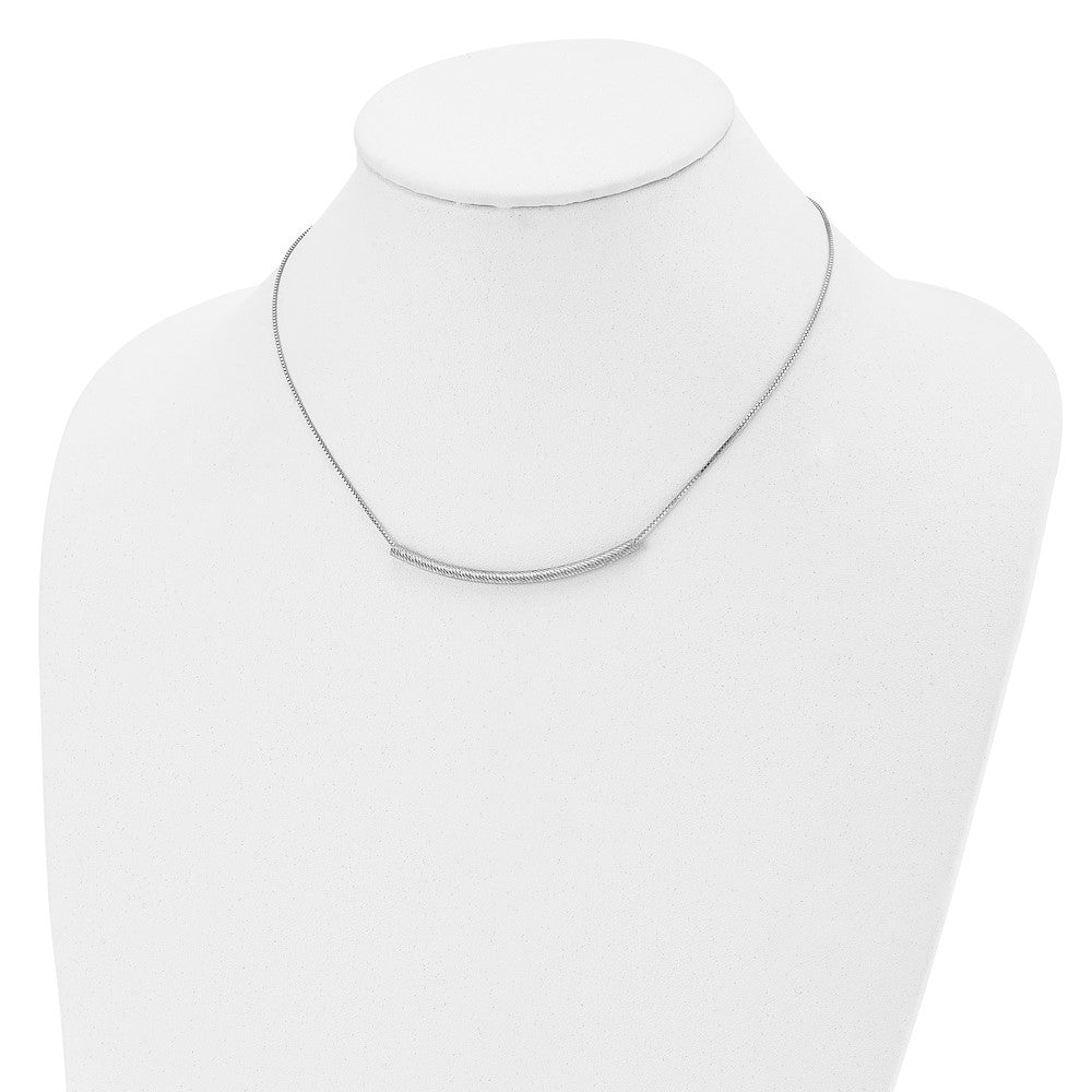 Sterling Silver Bar W/2In Ext. Necklace