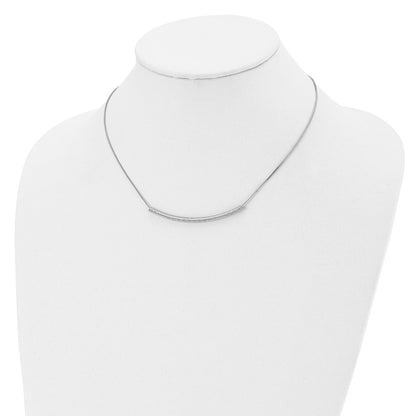 Sterling Silver Bar W/2In Ext. Necklace