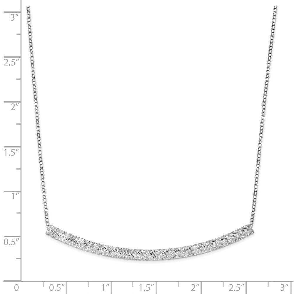 Sterling Silver Bar W/2In Ext. Necklace