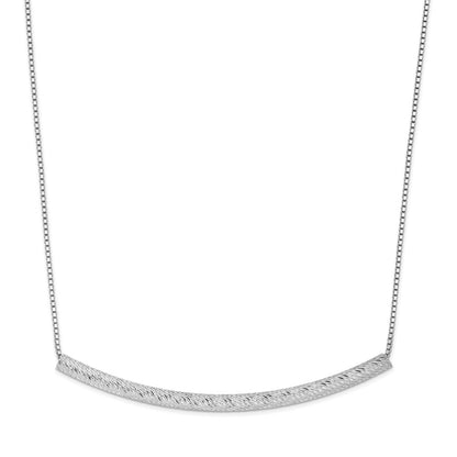 Sterling Silver Bar W/2In Ext. Necklace