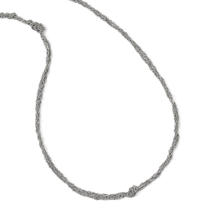 Sterling Silver Polish D/C Double Twisted W/1.5In Ext Necklace