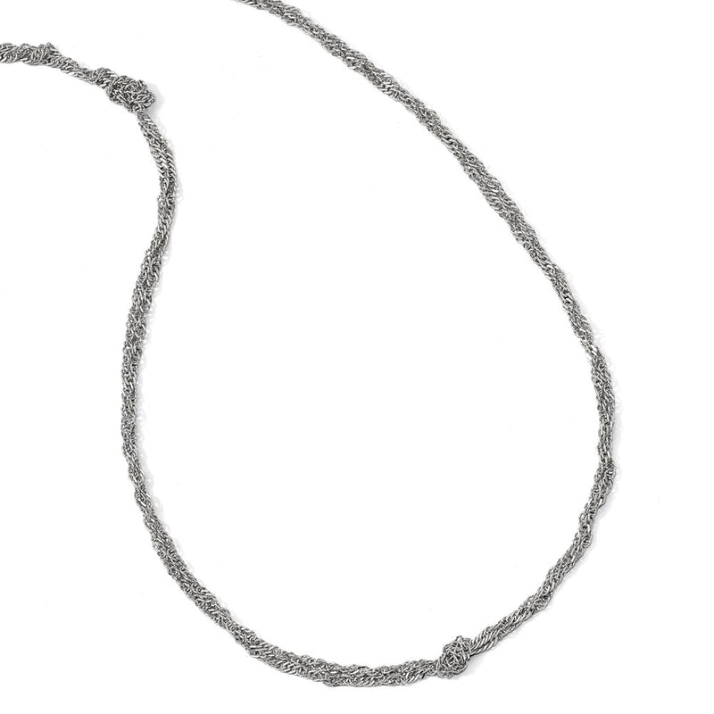 Sterling Silver Polish D/C Double Twisted W/1.5In Ext Necklace