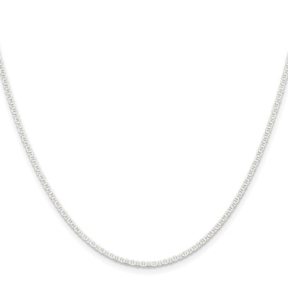 20 Inch Sterling Silver 1.85mm Flat Anchor Chain Necklace