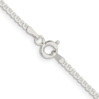 20 Inch Sterling Silver 1.85mm Flat Anchor Chain Necklace