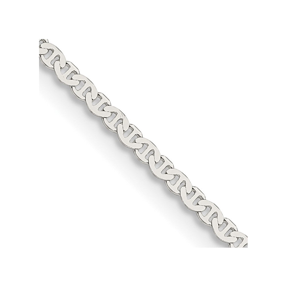 20 Inch Sterling Silver 1.85mm Flat Anchor Chain Necklace
