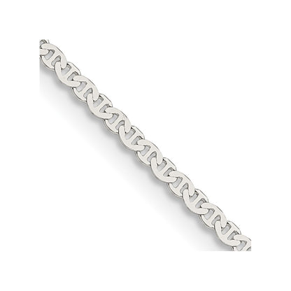 20 Inch Sterling Silver 1.85mm Flat Anchor Chain Necklace