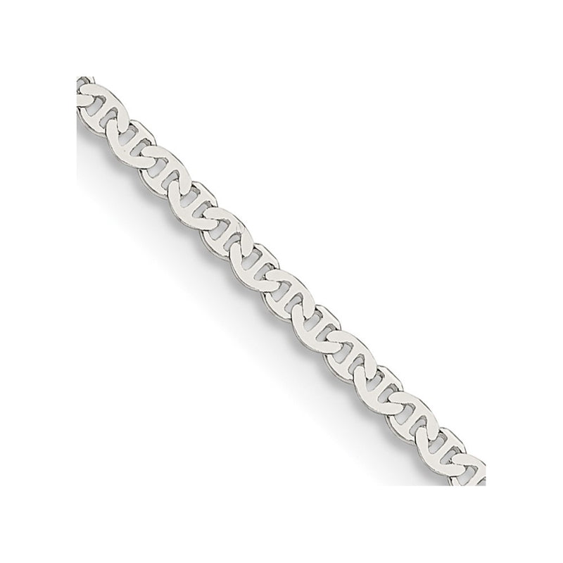 20 Inch Sterling Silver 1.85mm Flat Anchor Chain Necklace
