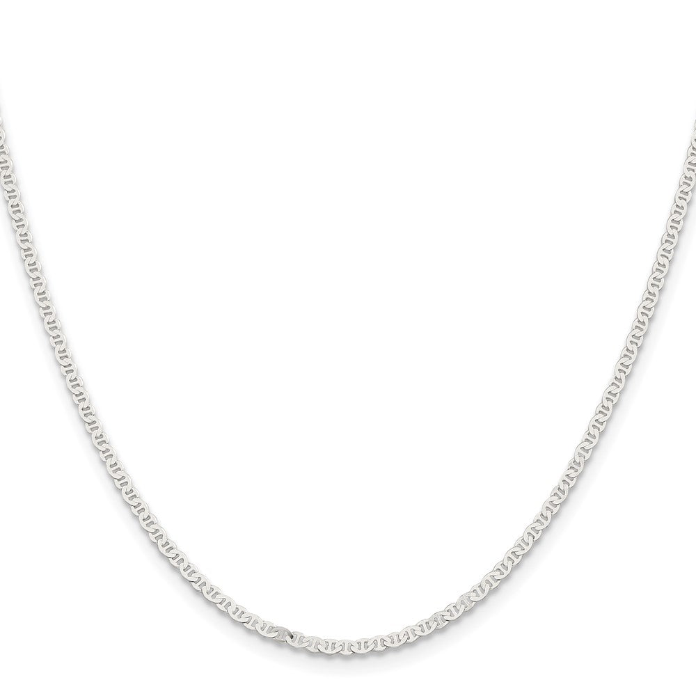 Sterling Silver 2.25mm Flat Anchor Chain Necklace
