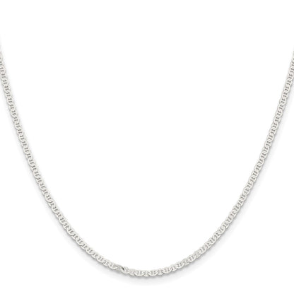 Sterling Silver 2.25mm Flat Anchor Chain Necklace
