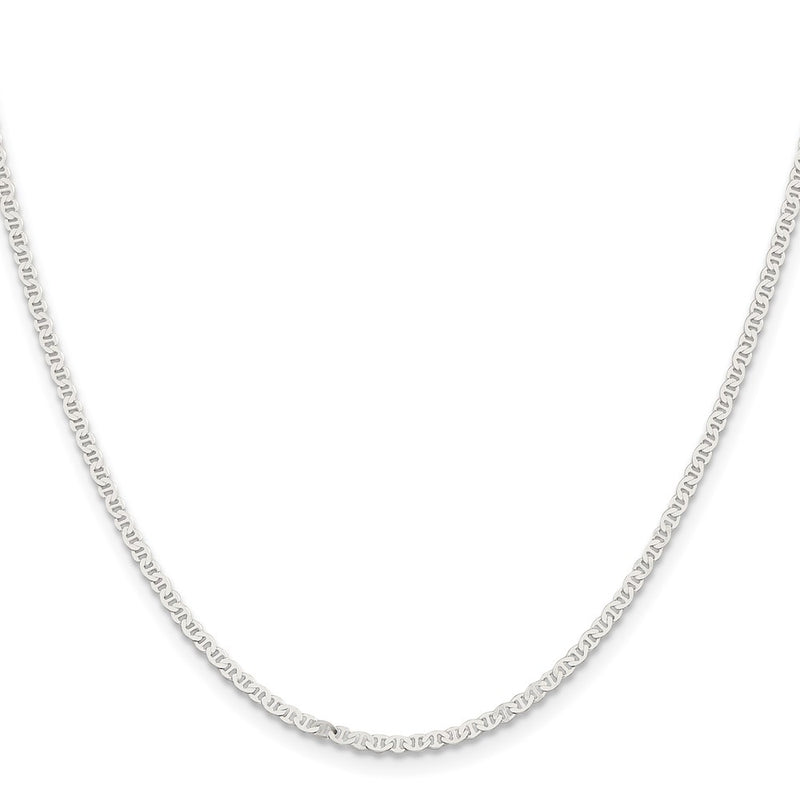 Sterling Silver 2.25mm Flat Anchor Chain Necklace