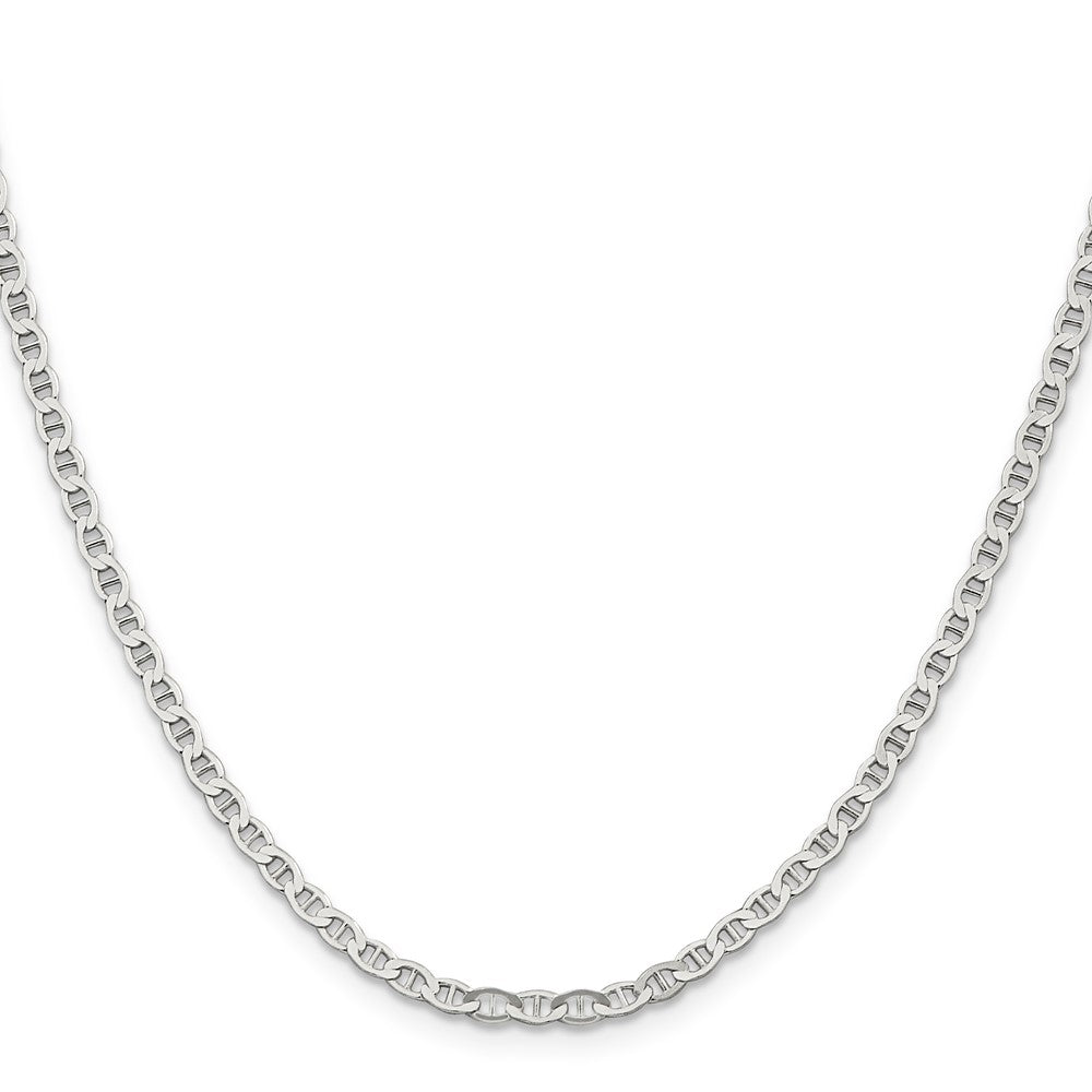 20 Inch Sterling Silver 3.1mm Flat Anchor Chain Necklace