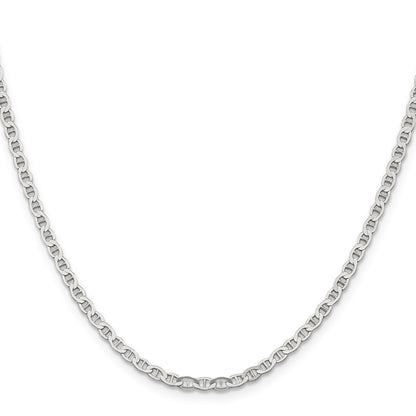 20 Inch Sterling Silver 3.1mm Flat Anchor Chain Necklace