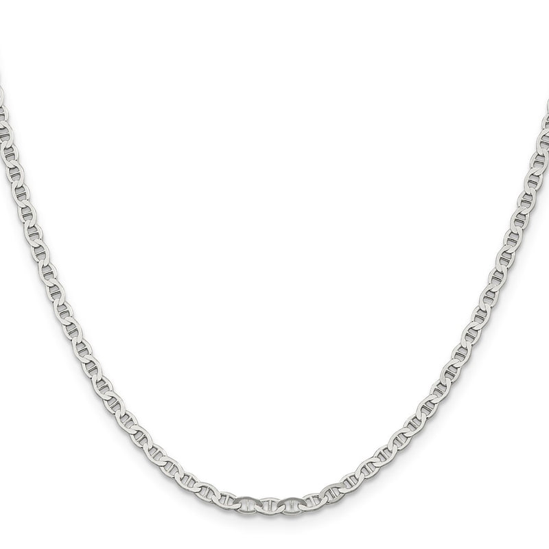 20 Inch Sterling Silver 3.1mm Flat Anchor Chain Necklace