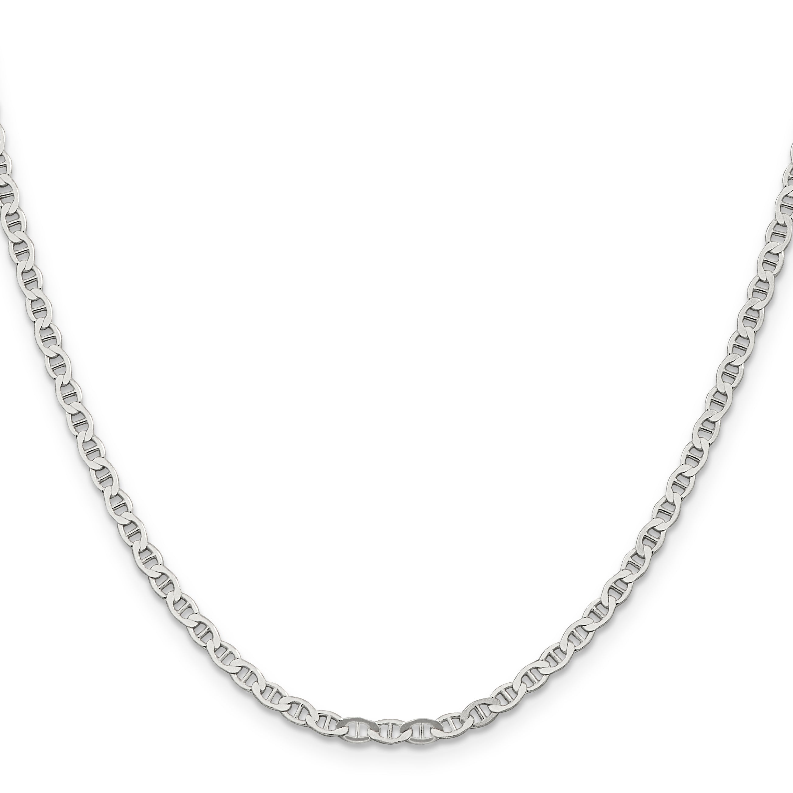 20 Inch Sterling Silver 3.1mm Flat Anchor Chain