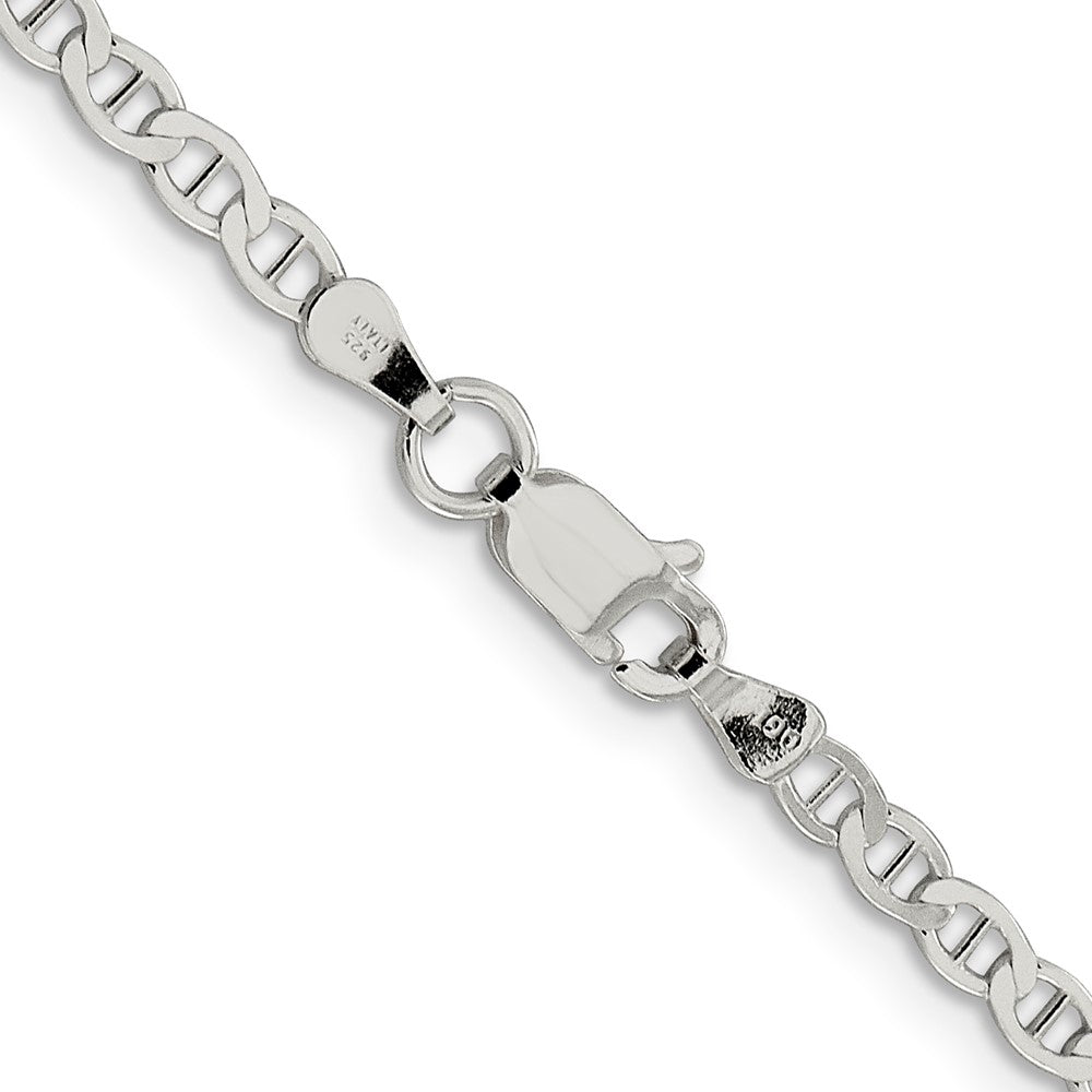 20 Inch Sterling Silver 3.1mm Flat Anchor Chain Necklace