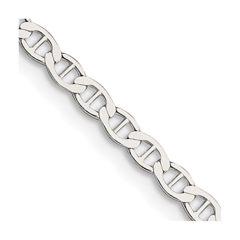 20 Inch Sterling Silver 3.1mm Flat Anchor Chain Necklace