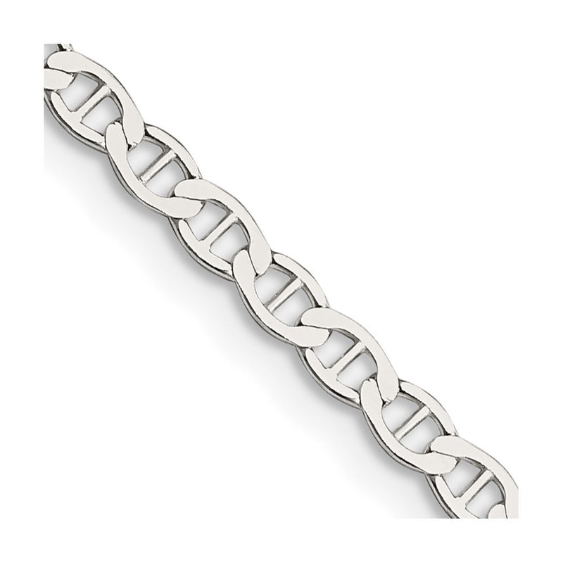 20 Inch Sterling Silver 3.1mm Flat Anchor Chain Necklace