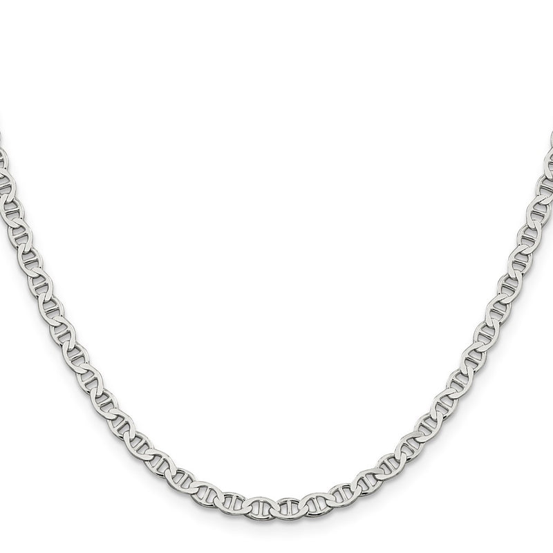 Sterling Silver 4mm Flat Anchor Chain Necklace