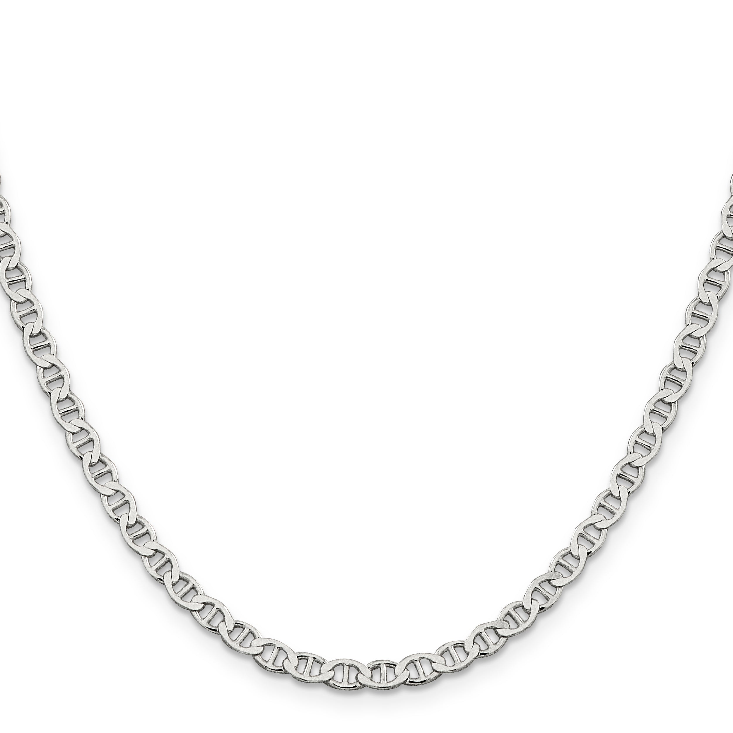 20 Inch Sterling Silver 4mm Flat Anchor Chain