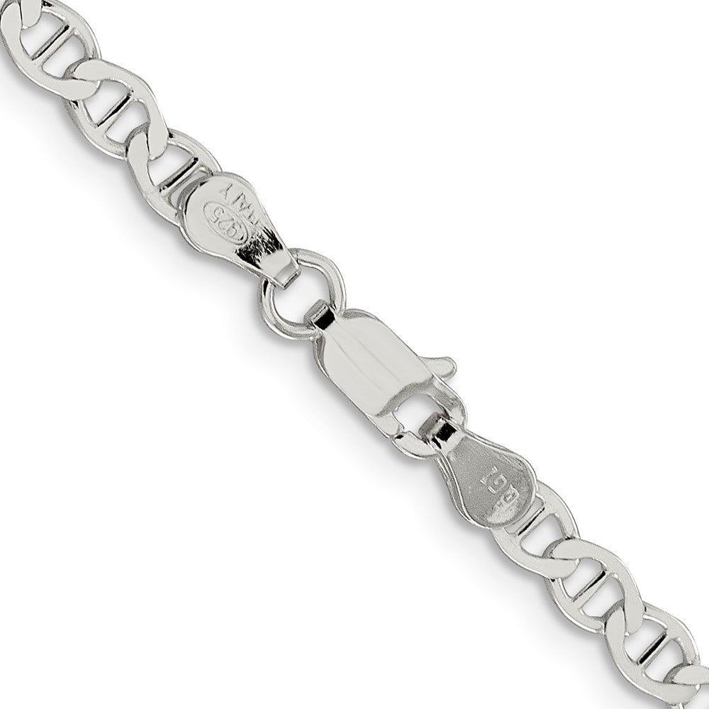 Sterling Silver 4mm Flat Anchor Chain Necklace
