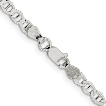 24 Inch Sterling Silver 4mm Flat Anchor Chain