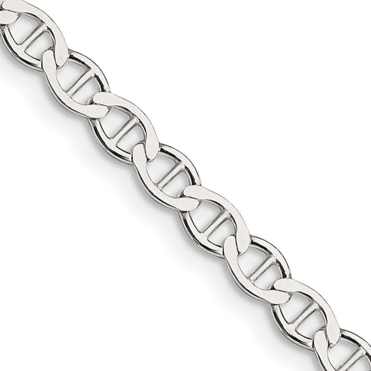 24 Inch Sterling Silver 4mm Flat Anchor Chain