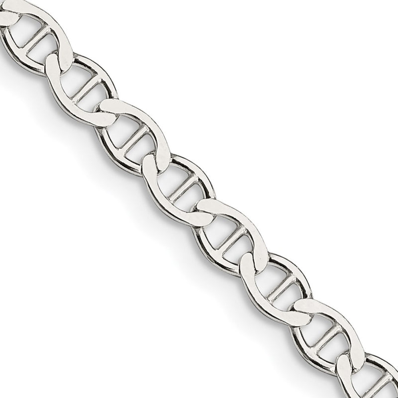 Sterling Silver 4mm Flat Anchor Chain Necklace