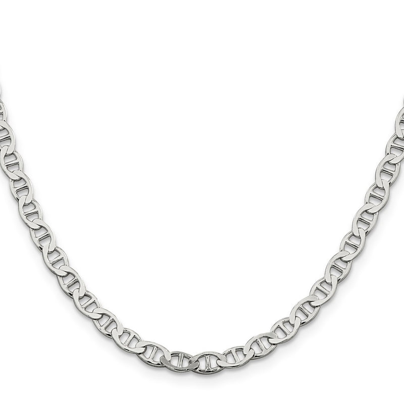 Sterling Silver 4.75mm Flat Anchor Chain Necklace