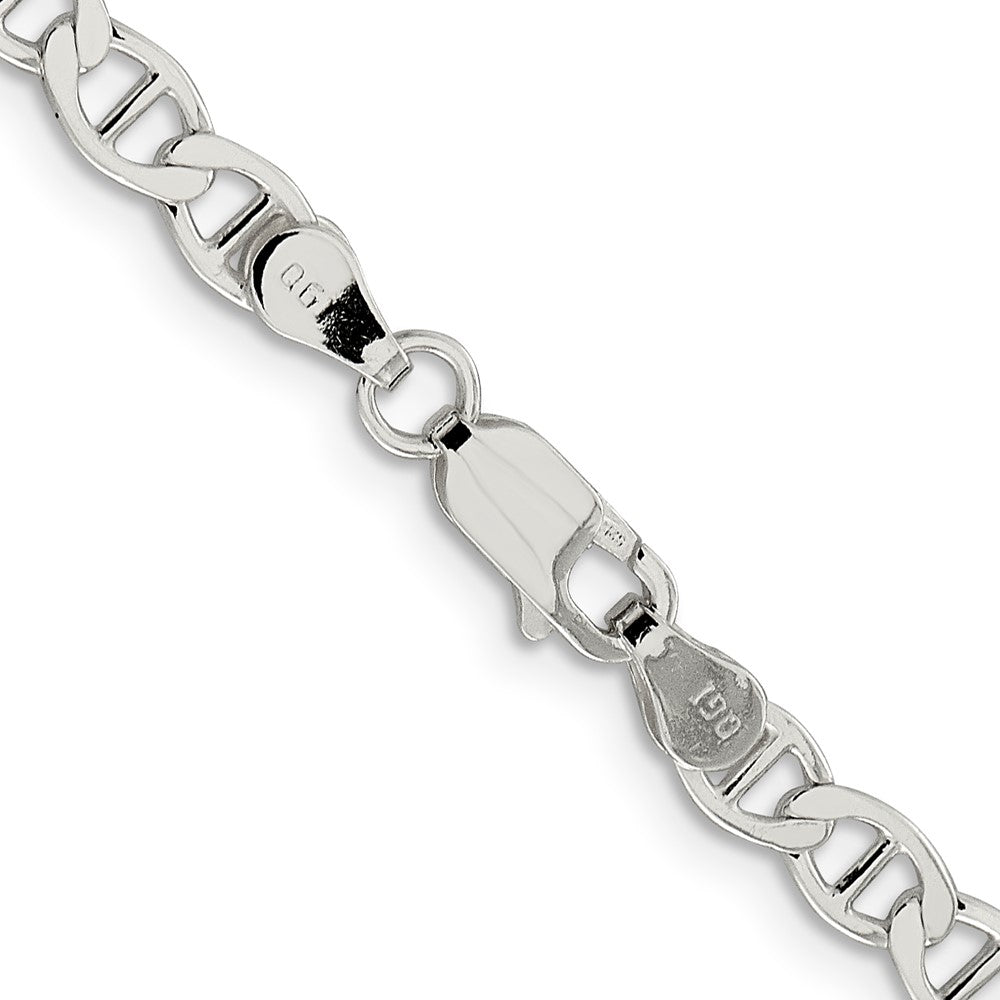 Sterling Silver 4.75mm Flat Anchor Chain Necklace