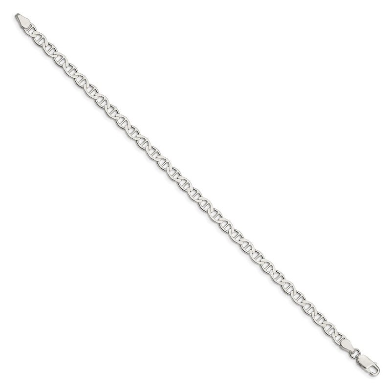 Sterling Silver 4.75mm Flat Anchor Chain Bracelet
