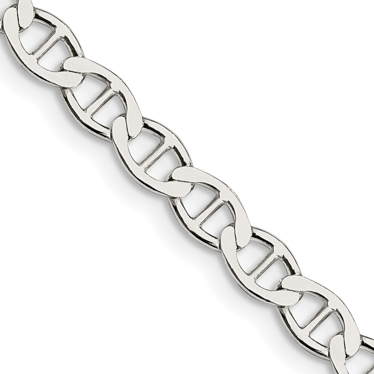 20 Inch Sterling Silver 4.75mm Flat Anchor Chain