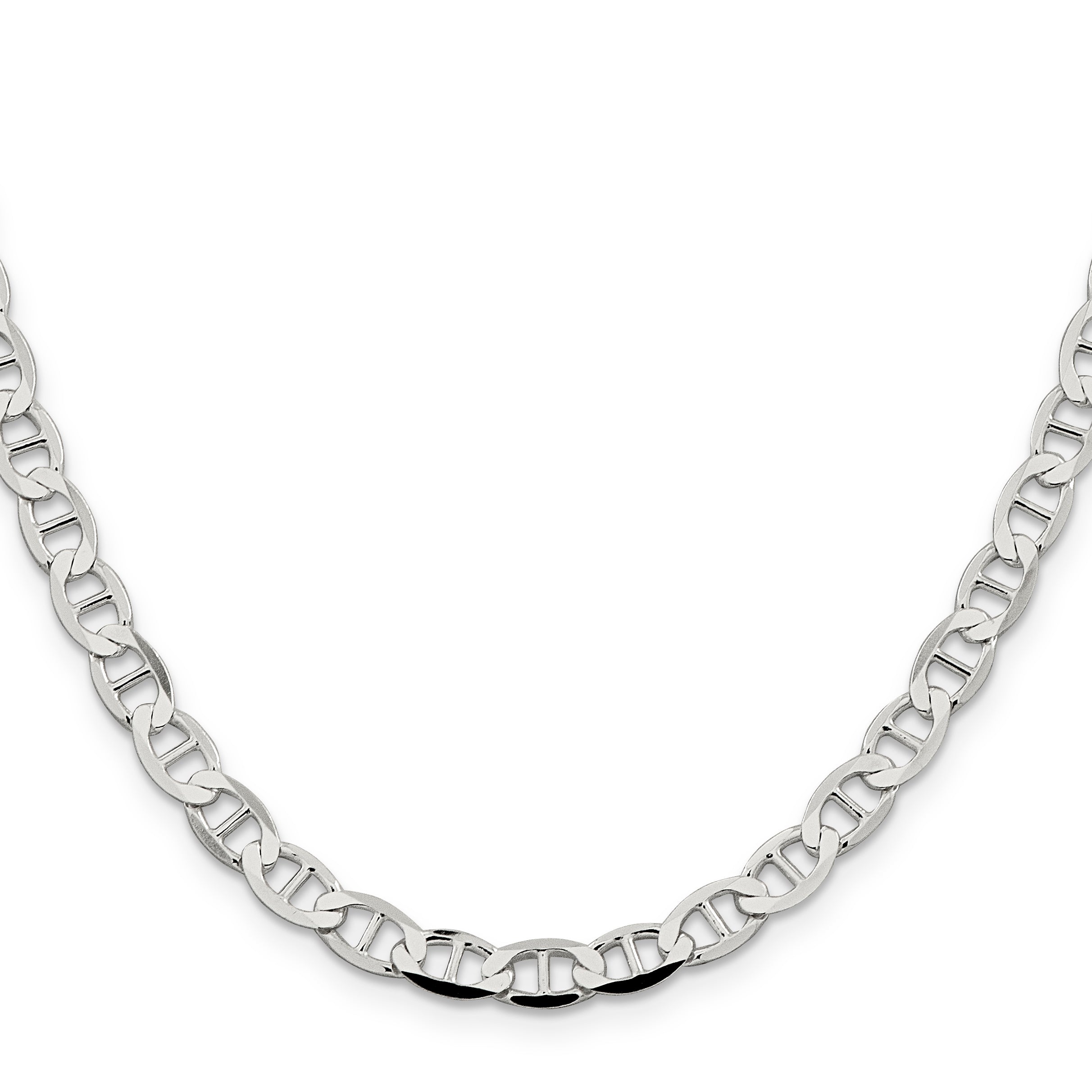 22 Inch Sterling Silver 5.7mm Flat Anchor Chain