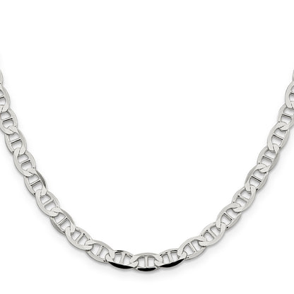 22 Inch Sterling Silver 5.7mm Flat Anchor Chain