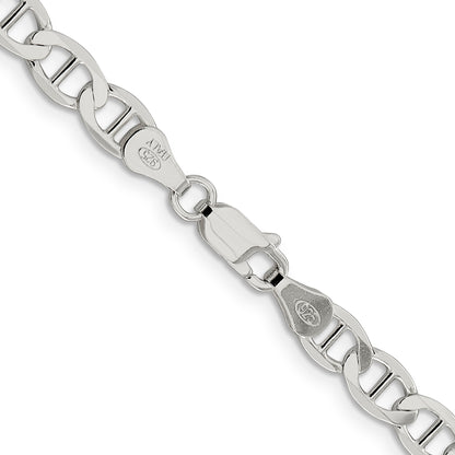 24 Inch Sterling Silver 5.7mm Flat Anchor Chain