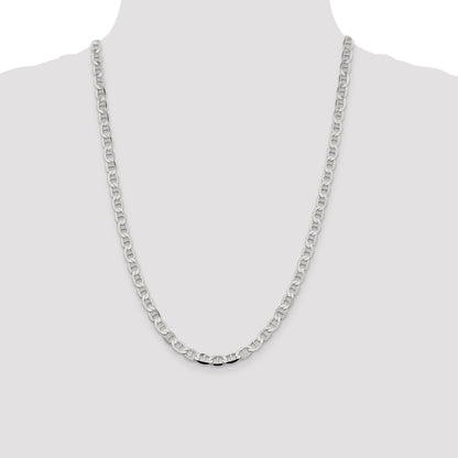 24 Inch Sterling Silver 5.7mm Flat Anchor Chain