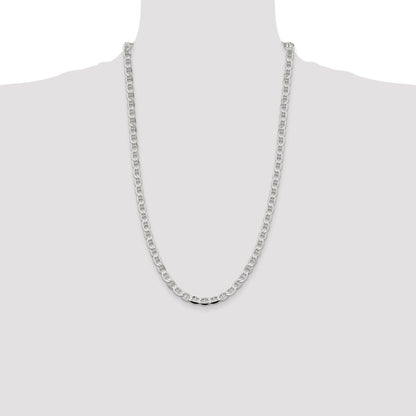 26 Inch Sterling Silver 5.7mm Flat Anchor Chain