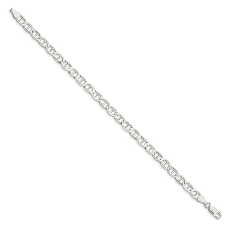 Sterling Silver 5.7mm Flat Anchor Chain Bracelet
