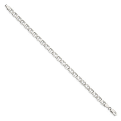 8 Inch Sterling Silver 5.7mm Flat Anchor Chain