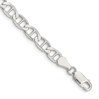 8 Inch Sterling Silver 5.7mm Flat Anchor Chain